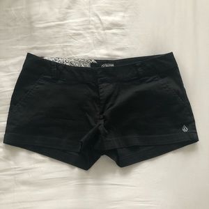 Black Volcom Dress Shorts